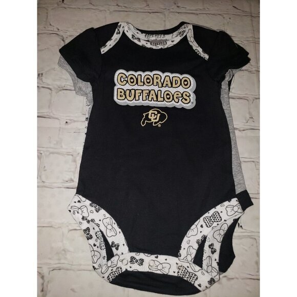 Nwt Colorado Buffalo Baby Girl Size 3-6mo Set Of 3 Bodysuit One-Piece Outfits - Picture 1 of 10